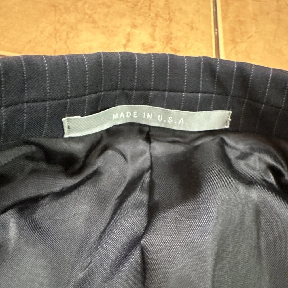 Hickey Freeman Blazer 42R Blue Pinstripe Wool Sport Coat Suit Jacket USA Made